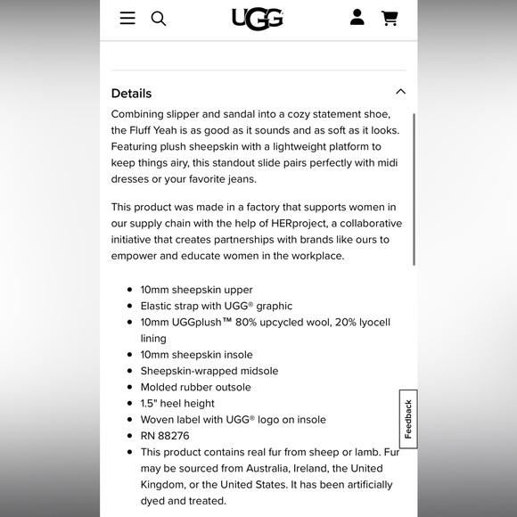 Black Ugg Fluff Yeah slides size 10 - Picture 7 of 7